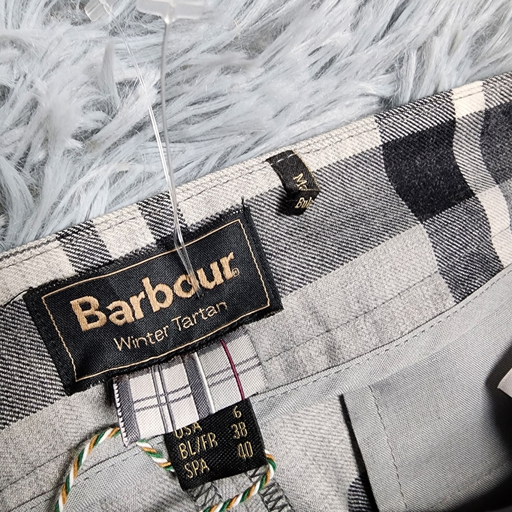 Barbour Winter Tartan Plaid Trousers in Gray and Black - Picture 6 of 9